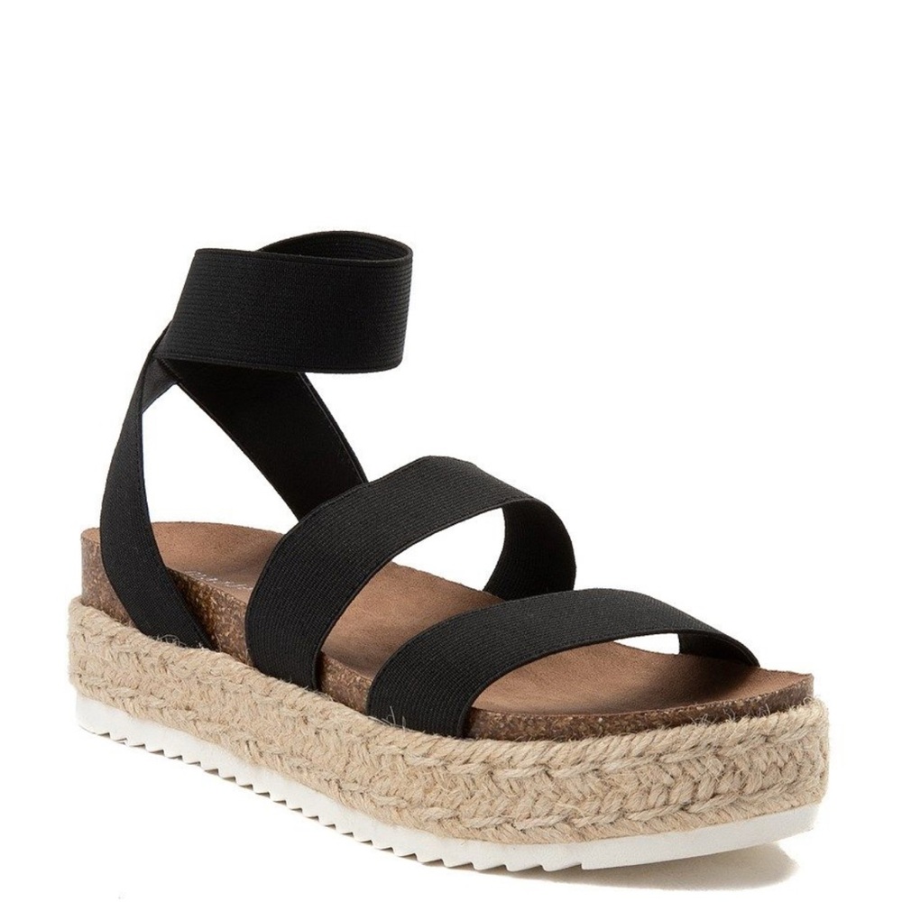 🌿 Black Espadrille Sandals